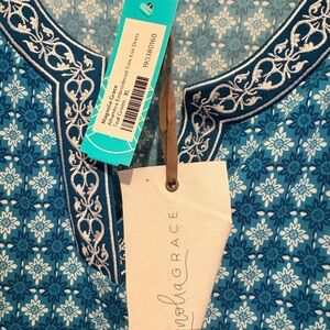 Misha Grace Blue Floral Women's Dress